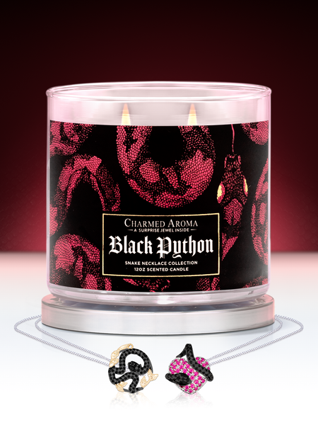 Black Python Candle - Snake Necklace Collection