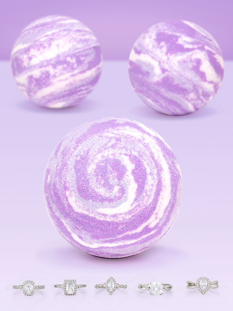 Sugar Plum Bath Bomb - Adjustable Ring Collection