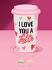 I Love You a Latte Mug Candle - Heart Shell Necklace Collection