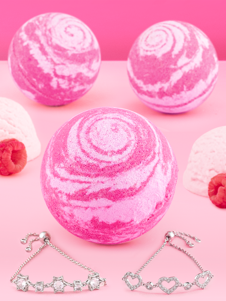 Raspberry Sorbet Bath Bomb - Bracelet Collection