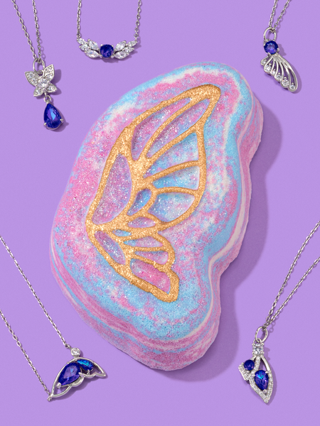 Fairy Wing Bath Bomb - Irridescent Fairy Wing Necklace Collection
