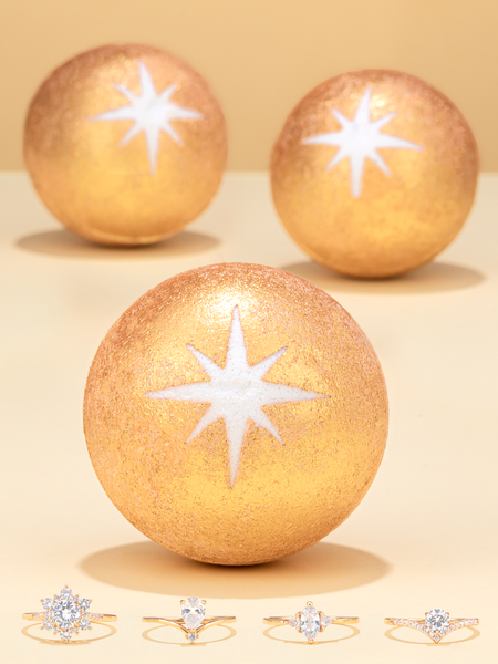 Champagne Shimmer Bath Bomb - Ring Collection