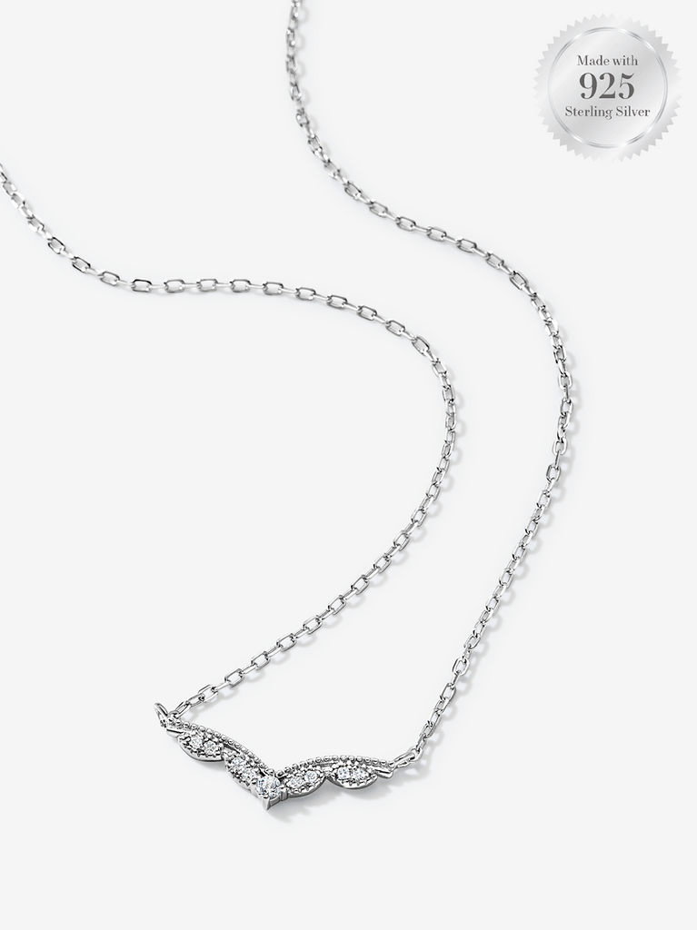 Tiara Wishbone Bar Necklace