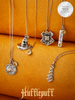 Harry Potter™ Hufflepuff Candle + Jewelry Tray - 925 Sterling Silver Hufflepuff Necklace Collection
